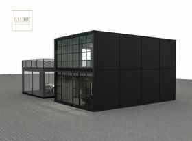 Bauhu custom designed modular portable relocatable flat pack retail and event buildings